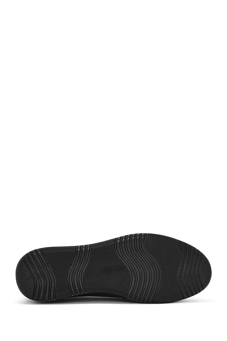 Women's Black Wedge Heel Leather Comfort Loafer