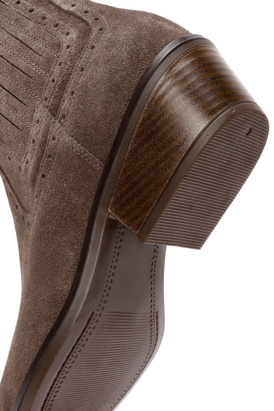 Woman Mink Suede Leather Cowboy Boots