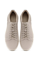 Men's White Lace-up Leather Sneaker | Derimod