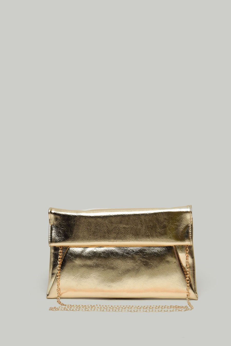Gold Women's Portfolio with Chain Strap