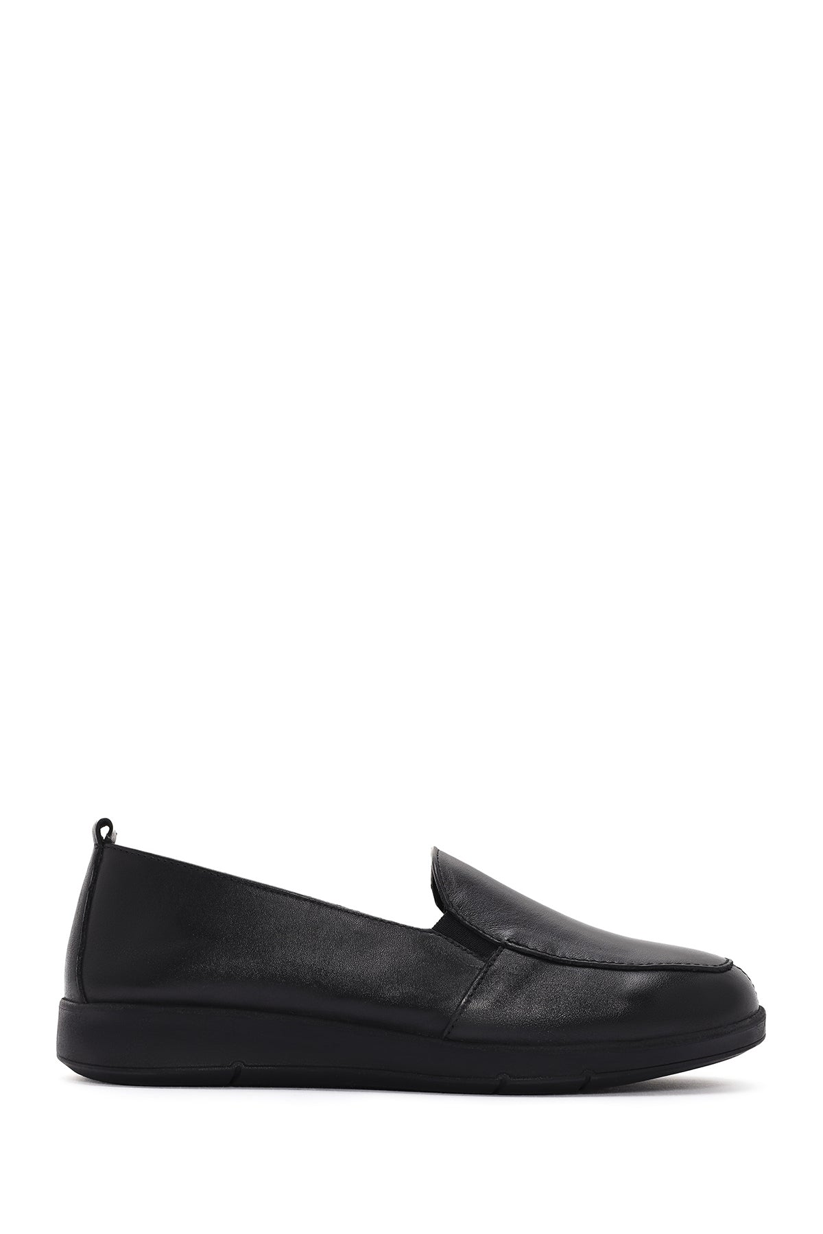 Kadın Siyah Deri Comfort Loafer