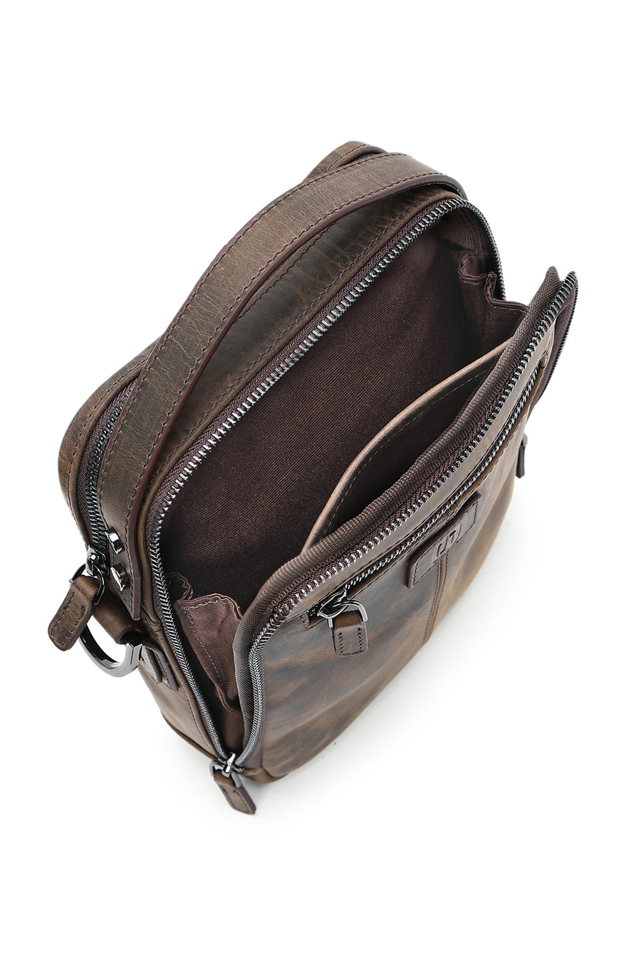 Men's Mink Leather Messenger Bag