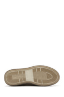 Men's Beige Lace-Up Suede Leather Sneaker | Derimod