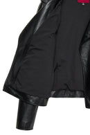 Egoist(Plus) Women's Black Leather Jacket | Derimod