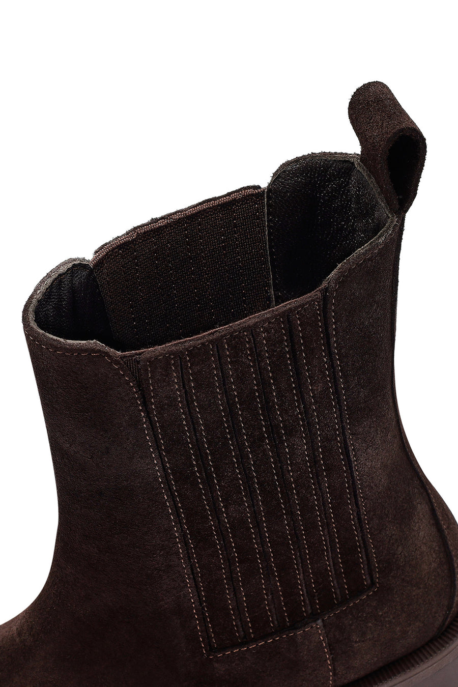 Woman Brown Suede Chelsea Boots