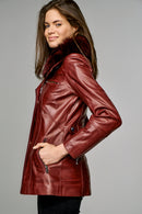 Emily Women's Leather Jacket | Derimod