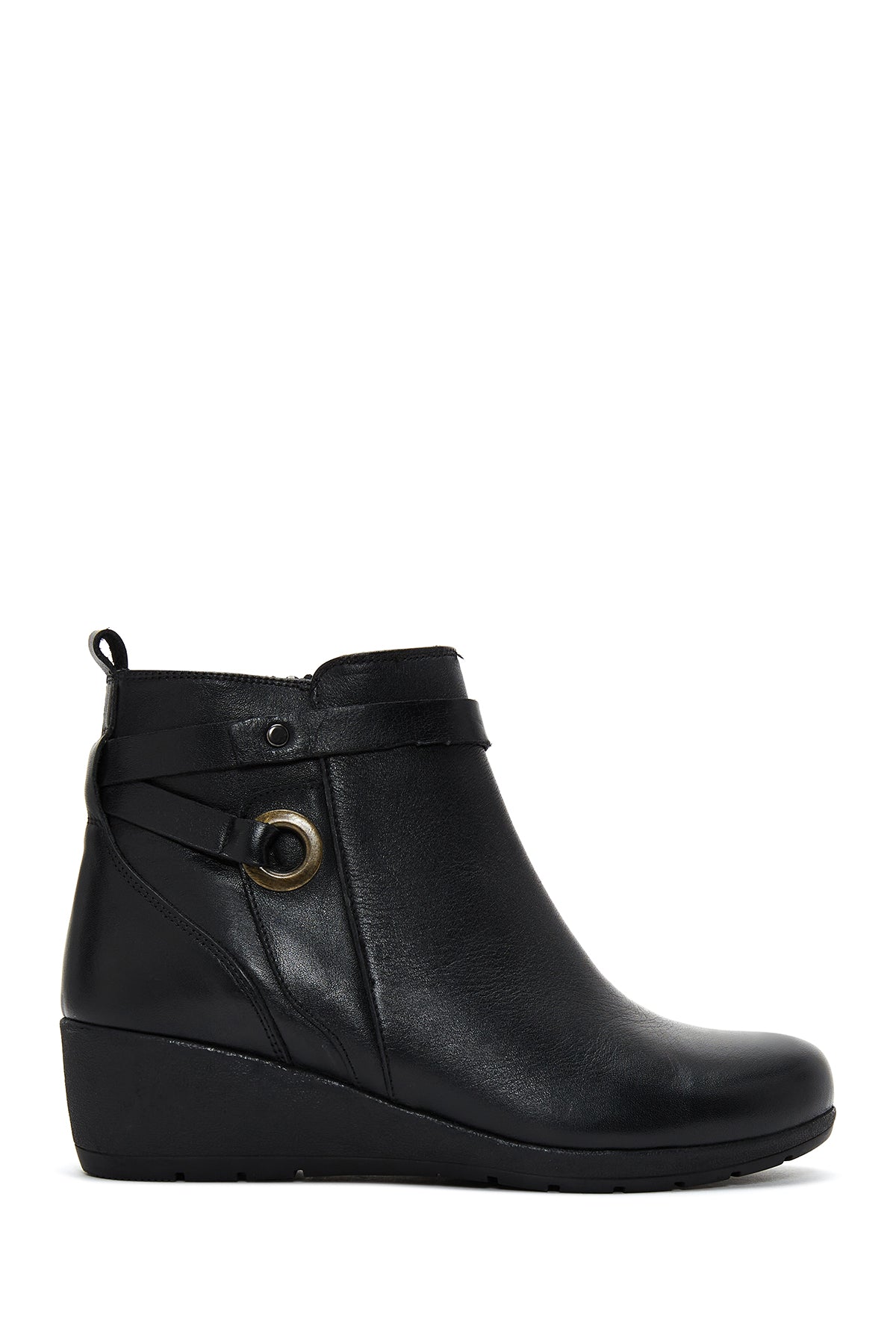 Women's Leather Wedge Heel Boots 22WFD412618 | Derimod