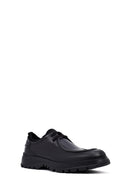 Men's Black Lace-Up Thick-Soled Leather Casual Shoes | Derimod