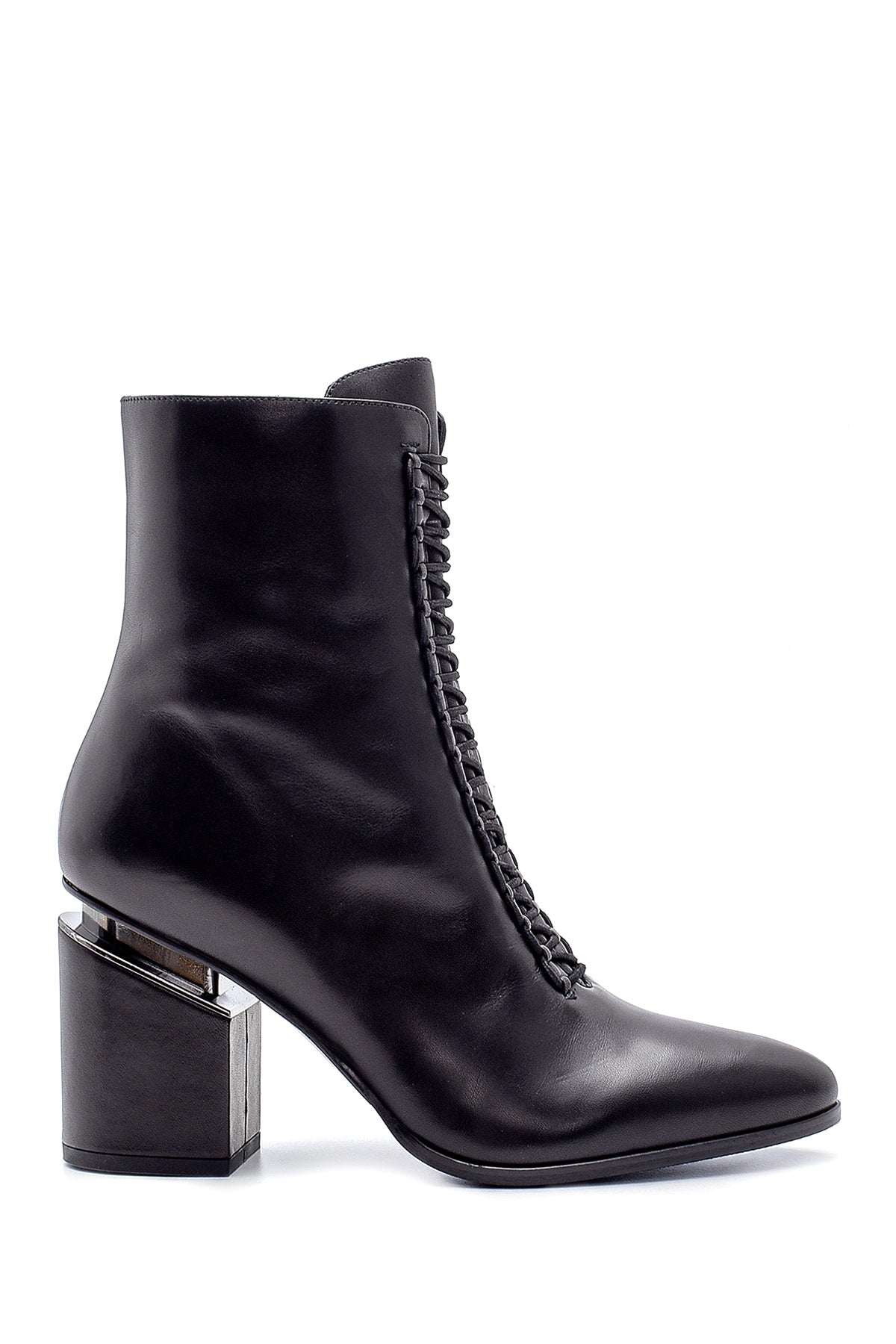 Women's Leather Heel Detailed Boots 20WFD160918 | Derimod