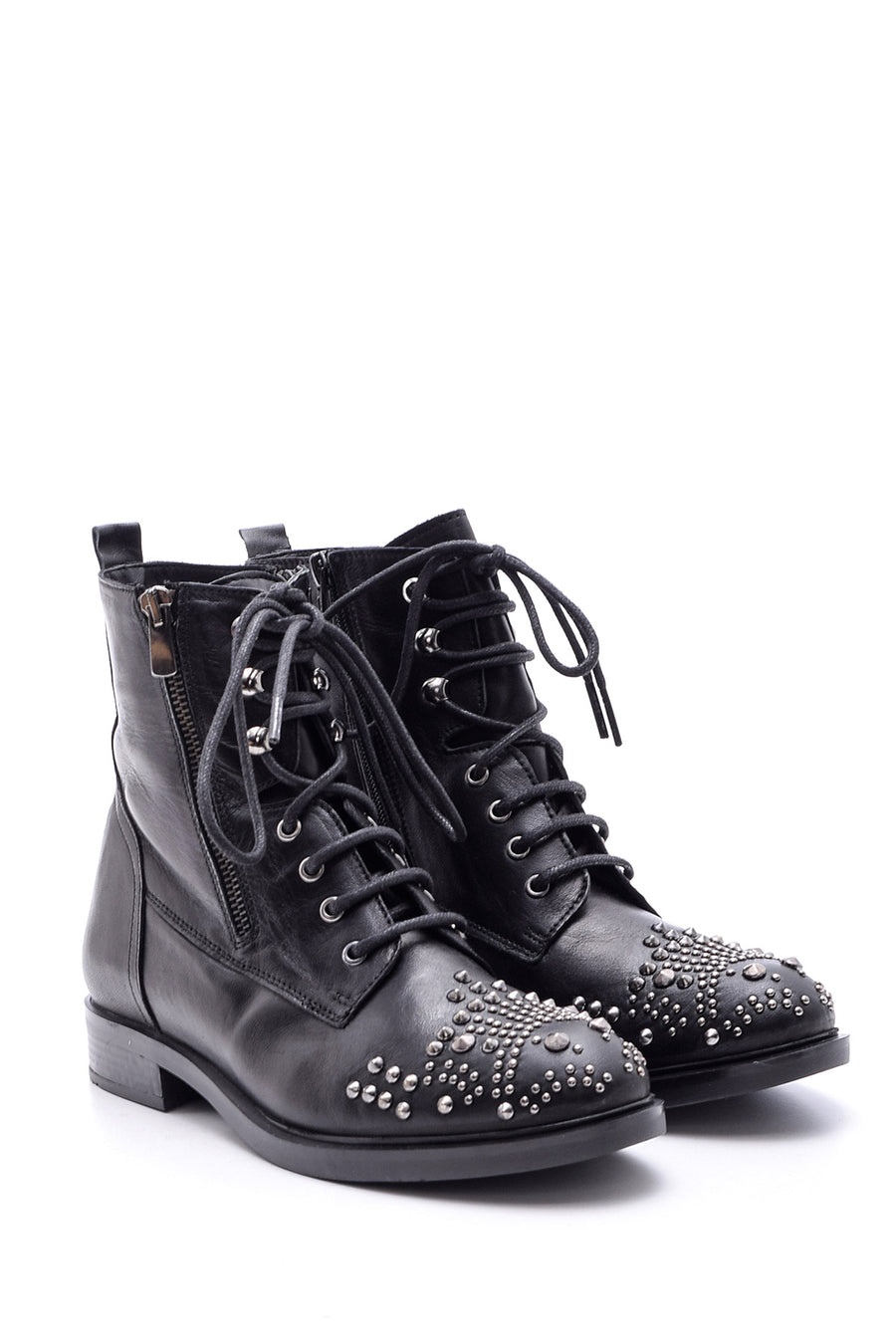 Women's Studded Detailed Leather Boots