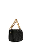 Women's Black Long Strap Quilted Crossbody Bag | Derimod