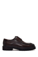 Male Brown Lace-Up Thick-Soled Leather Casual Shoe | Derimod