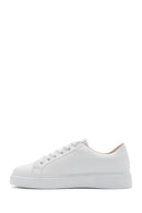 Kadın Beyaz Bağcıklı Deri Sneaker | Derimod