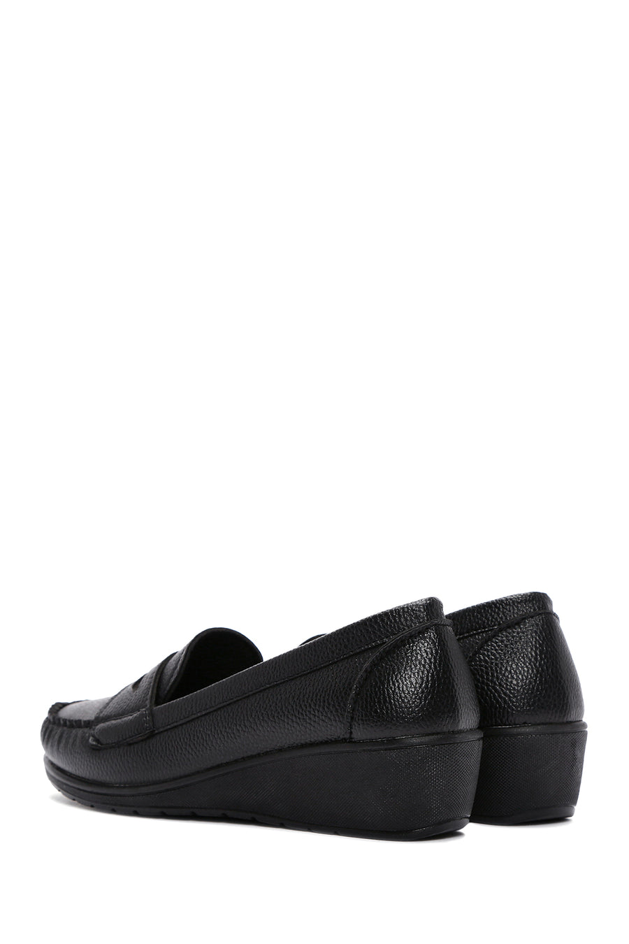 Kadın Siyah Dolgu Topuklu Loafer