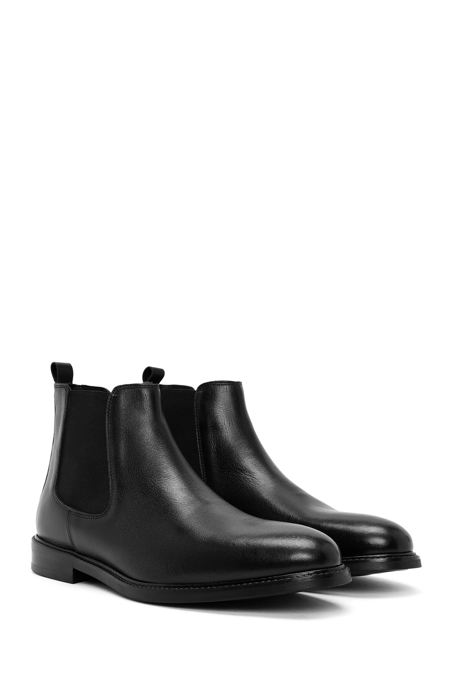 Men's Black Leather Chelsea Boots