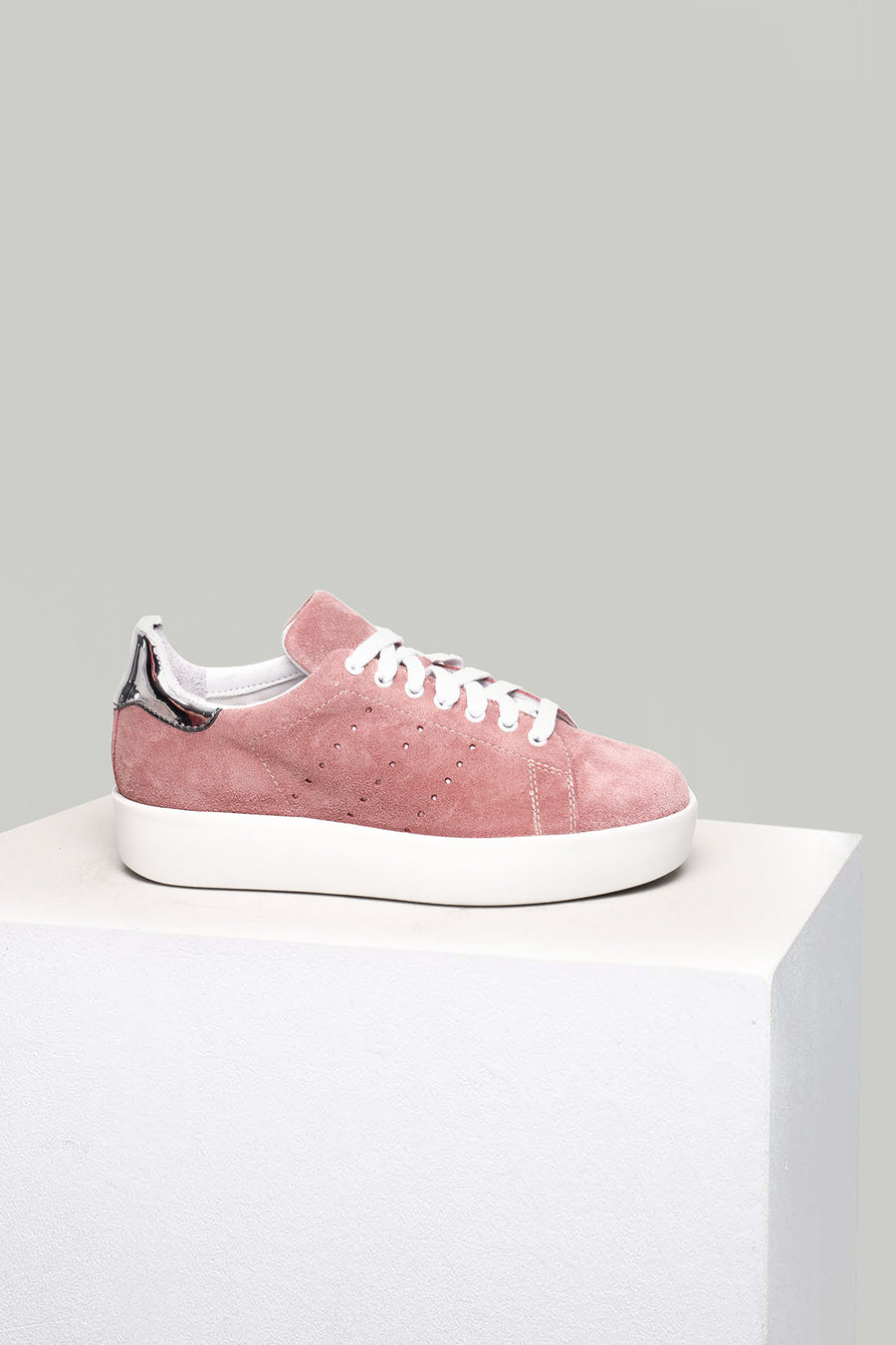 Süet Pembe Kadın Deri Sneaker