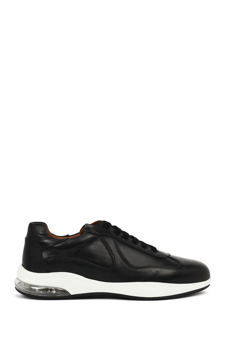 Male Black Lace-up Leather Casual Sneaker 26SFD632718 | Derimod
