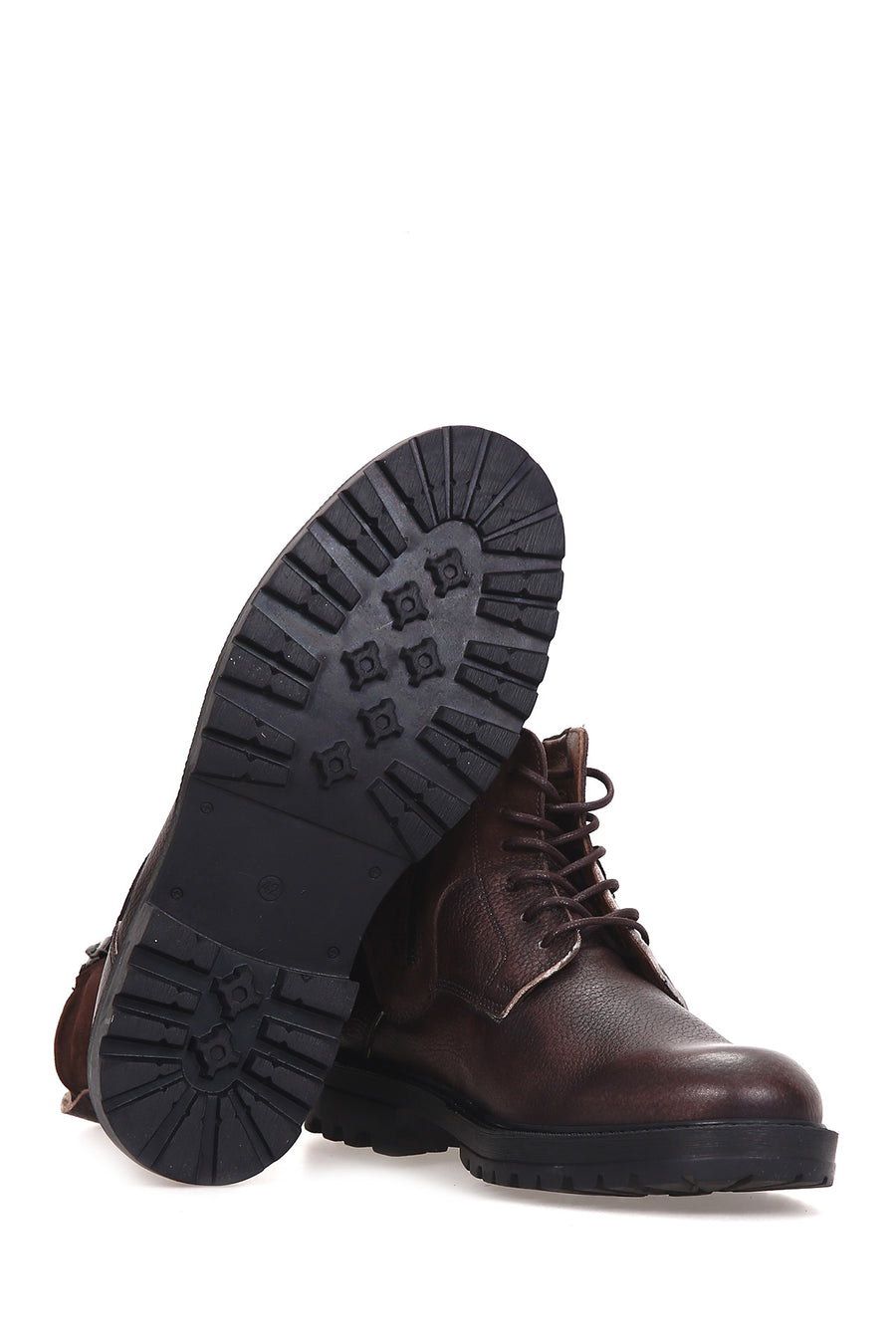 Men's Zippered Leather Boots
