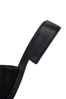 Women's Black Casual Leather Slippers | Derimod