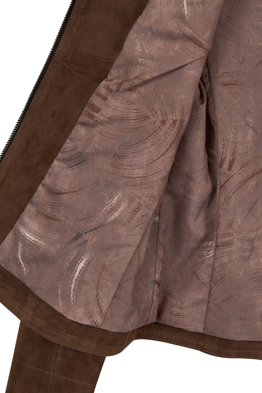 Lara Woman Brown Short Suede Jacket