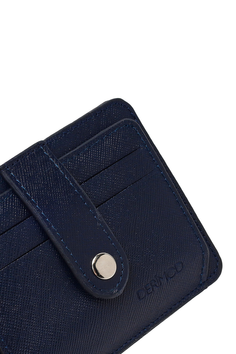 Men's Navy Leather Cardholder
