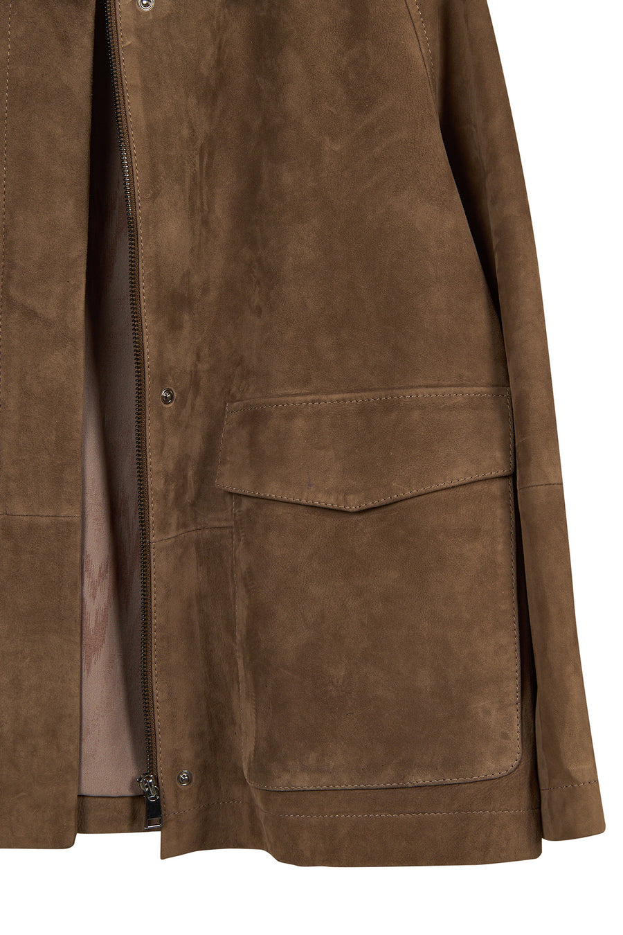 Florida-X Woman Mink A-Form Suede Jacket