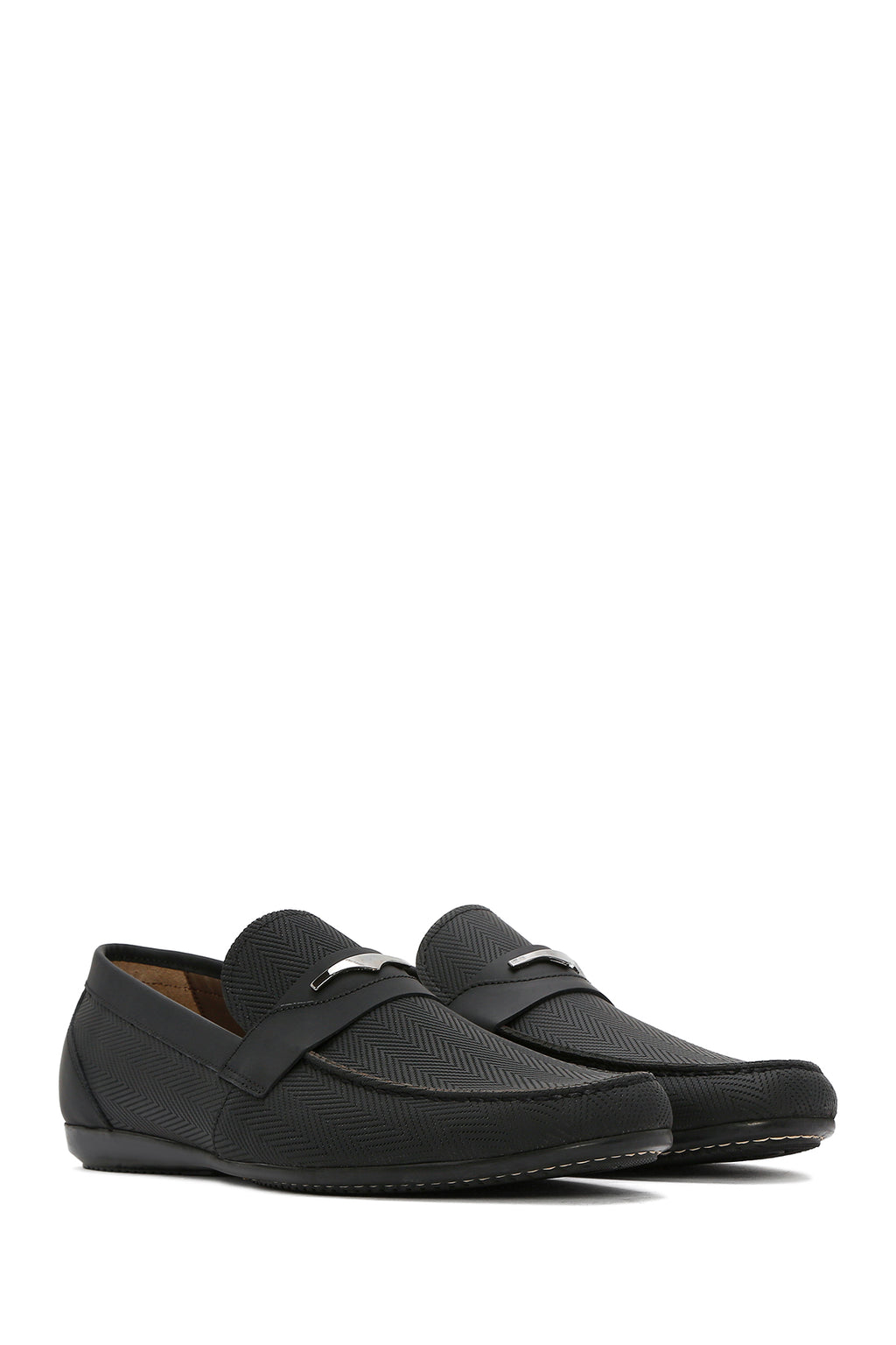 Erkek Siyah Deri Casual Loafer