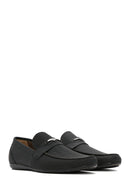 Men's Black Leather Casual Loafer | Derimod