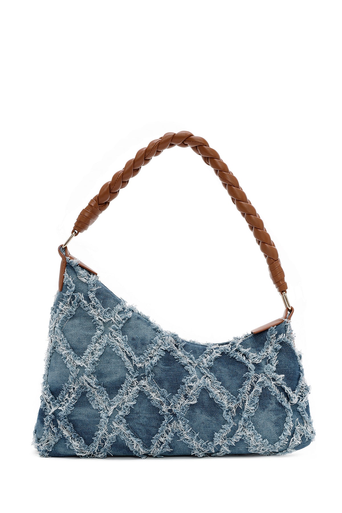 Women's Blue Jean Fabric Shoulder Bag 24SBD29366F | Derimod