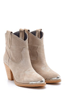 Women's Heeled Suede Boots | Derimod