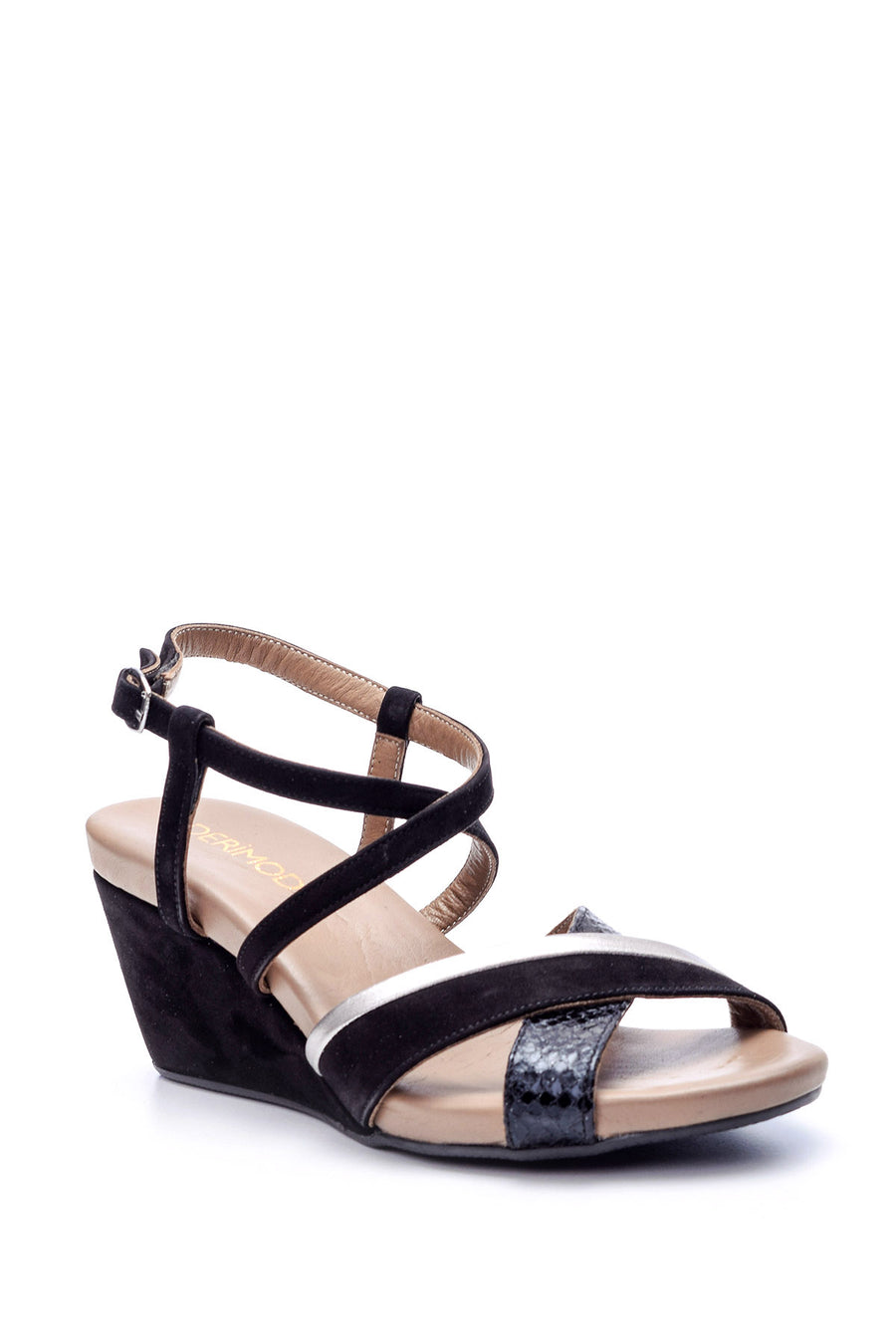 Women's Wedge Heeled Suede Sandals