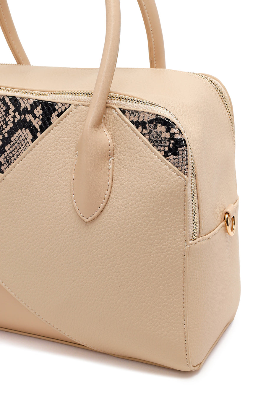 Woman Cream Long Strap Printed Shoulder Bag