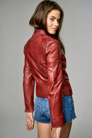 Bravo Women's Leather Jacket | Derimod