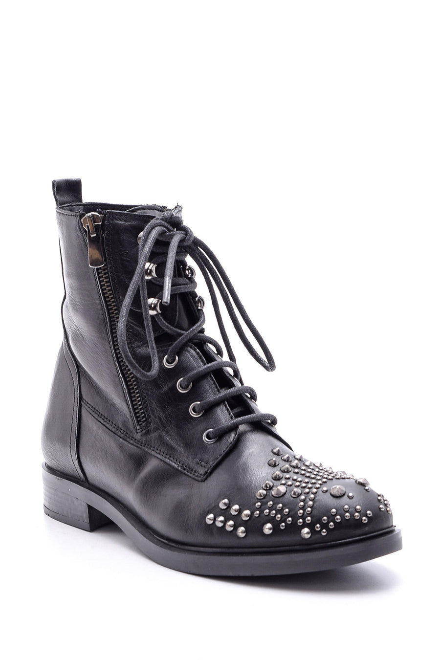 Women's Studded Detailed Leather Boots