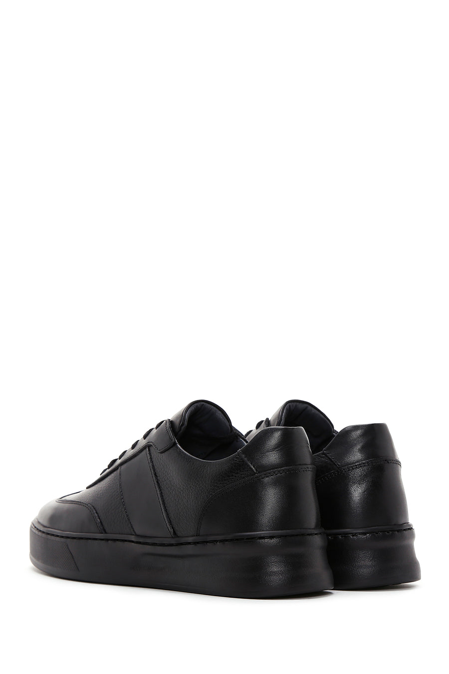 Erkek Siyah Deri Sneaker