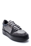 Men's Leather Suede Detailed Sneaker | Derimod