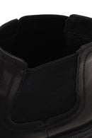 Male Black Thick-Soled Leather Casual Chelsea Boots | Derimod