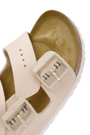 Birkenstock Women's Beige Arizona Bf Double Buckle Slippers | Derimod