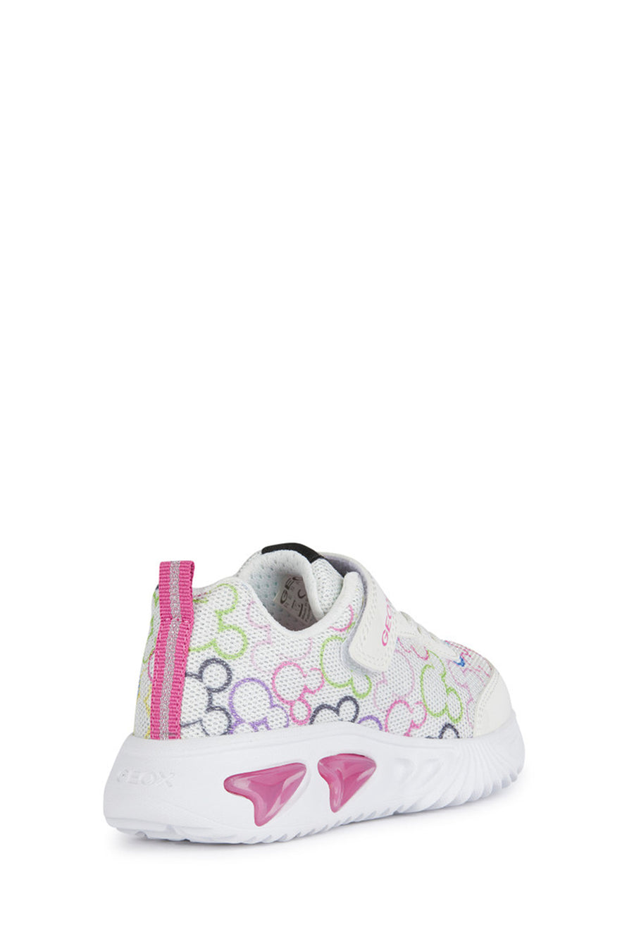 Geox Girl White Assister Strap Leather Sneaker