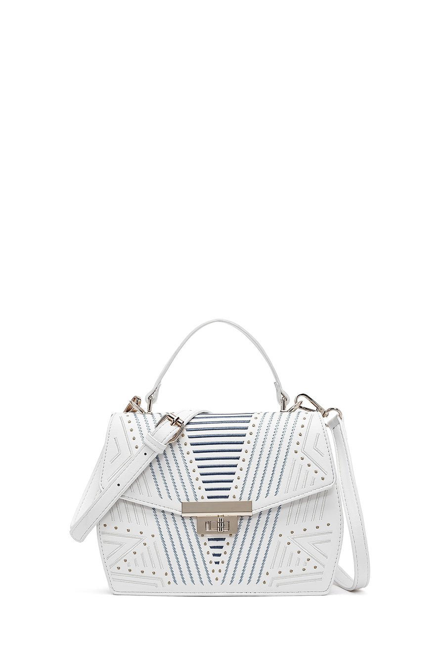 Women's Cream Printed Long Shoulder Bag 25SBD262826 | Derimod