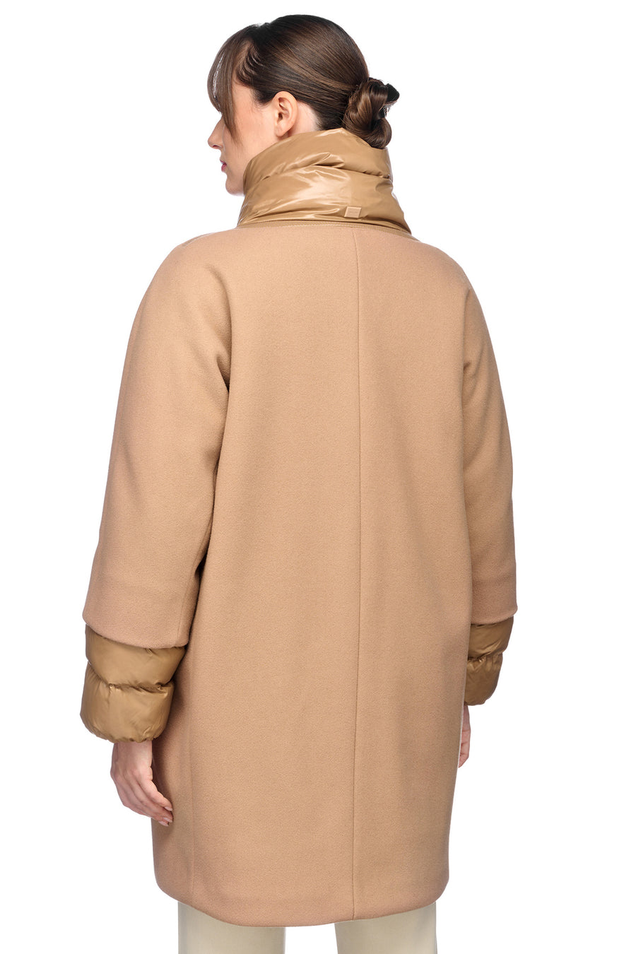 Geox Women's Brown W Diamante Long Coat