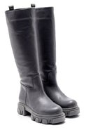 Women's Leather Thick Soled Boots | Derimod