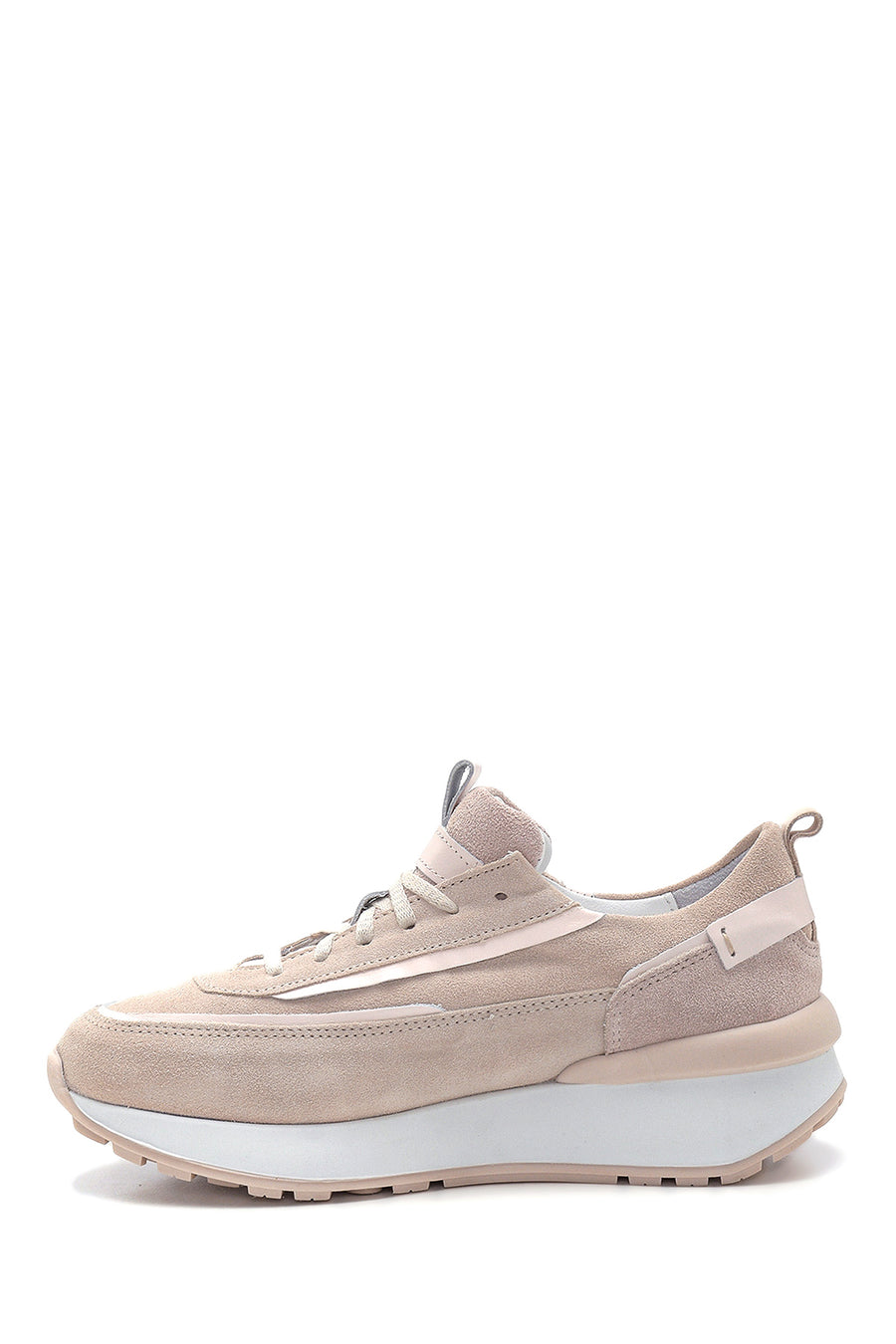 Women's Leather Suede High Sole Sneaker