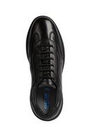 Geox Erkek Siyah Spherica Ec2 Bağcıklı Deri Casual Sneaker | Derimod