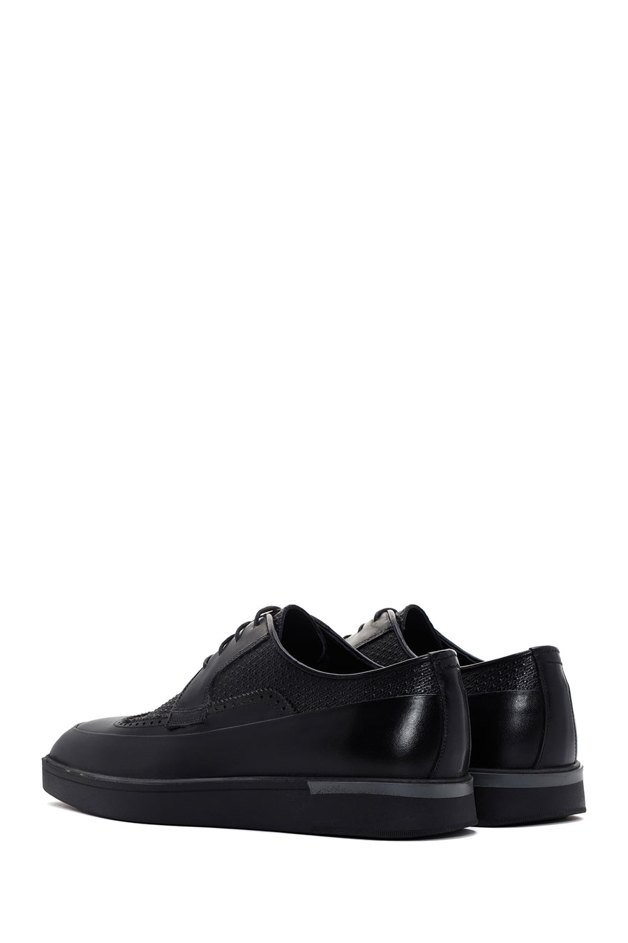 Men's Black Leather Casual Shoes