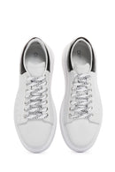 Men's White Leather Thick Soled Sneaker | Derimod