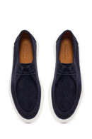 Men's Navy Blue Lace-up Suede Leather Casual Shoes | Derimod