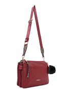 Women's Claret Red Accessory Detailed Crossbody Bag | Derimod