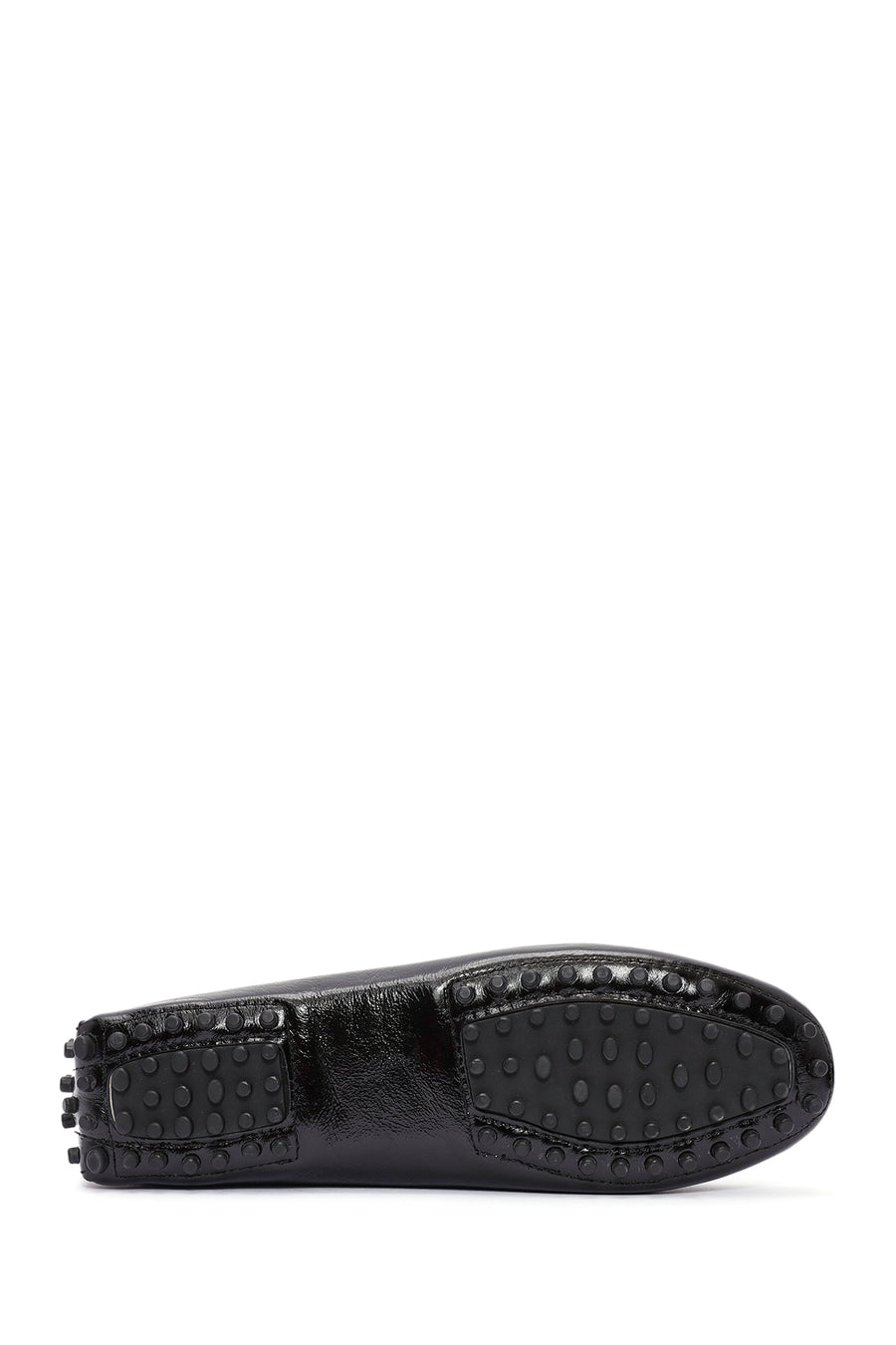Woman Black Buckle-Detail Leather Loafer