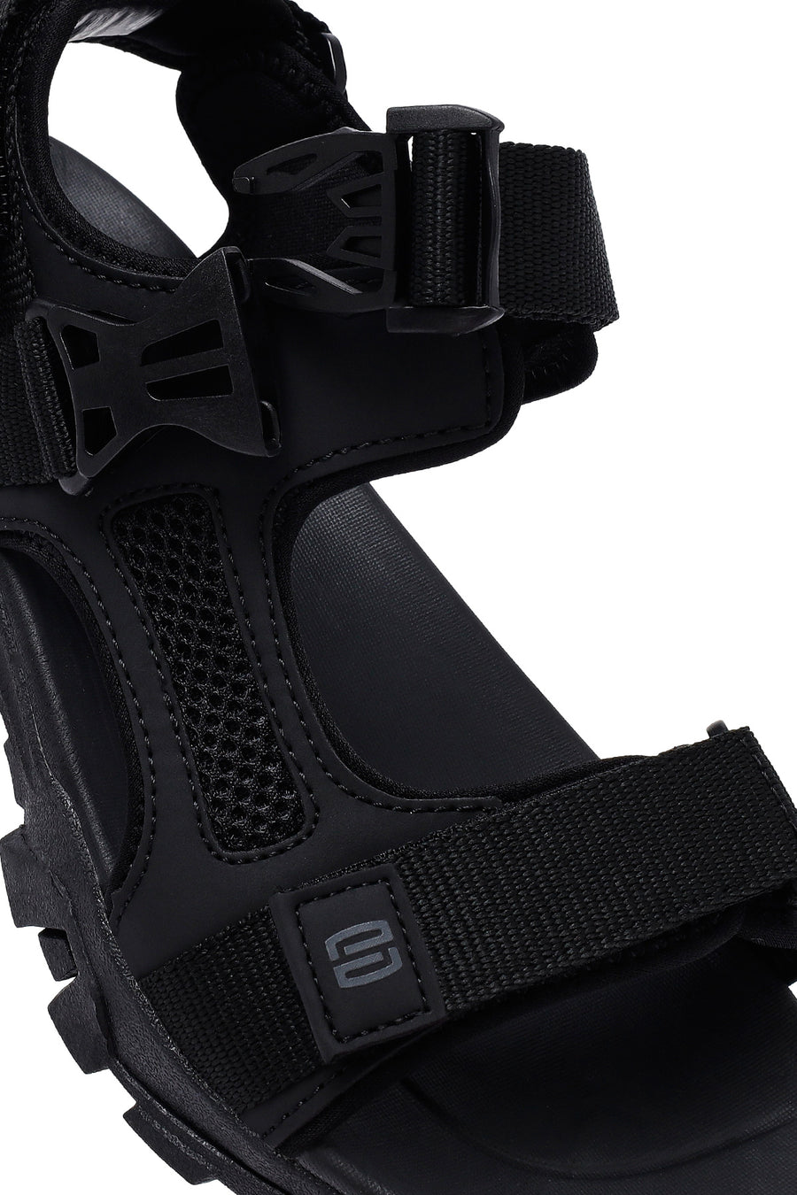 Men's Black Fabric Sandals